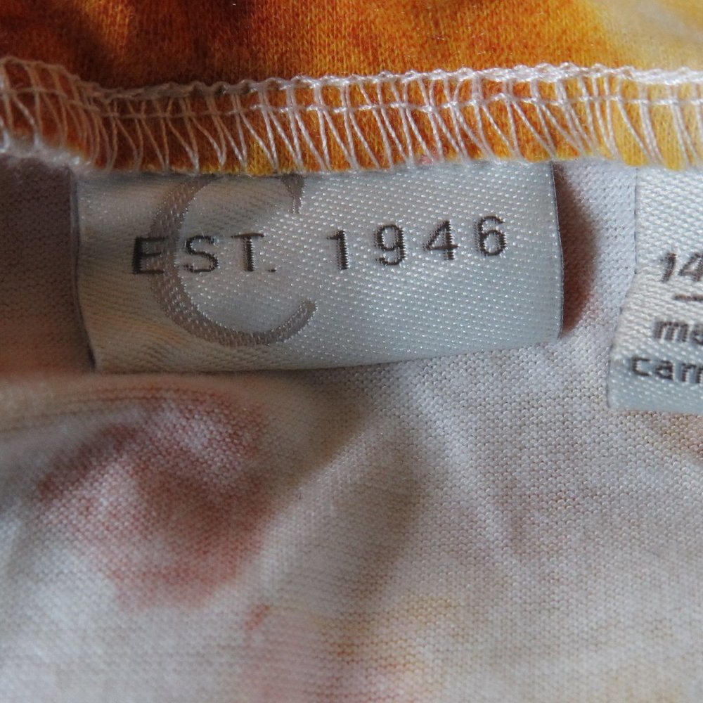 Cato Women's Rust Orange Multi Tie Dye Skirt Plus Size 14-16 - Picture 4 of 11